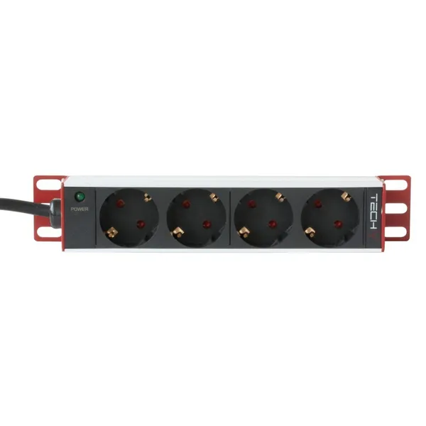 Techly I-CASE M10-4ITY Regleta de alimentación 10' 1U I-CASE M10-4ITY
