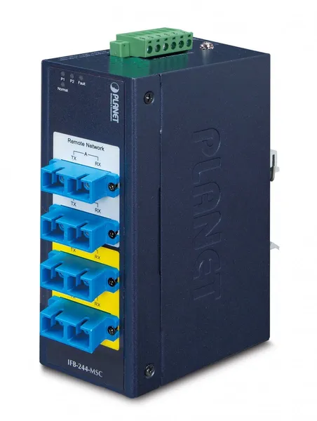PLANET Switch by-pass indus 4x SC multimode -40/+75°C IFB-244-MSC
