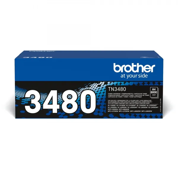 Brother TN-3480 cartucho de tóner 1 pieza(s) Original Negro TN3480