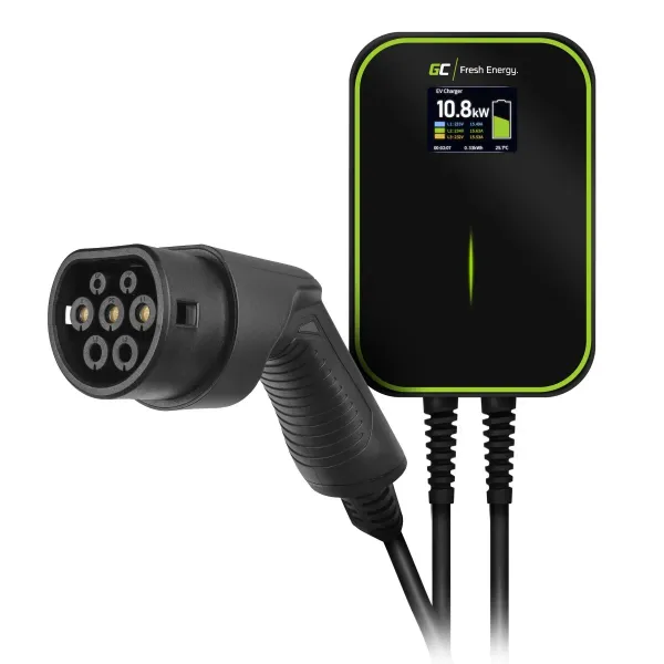Cargador Wallbox Green Cell EV PowerBox 22kW con cable Tipo 2 EV14