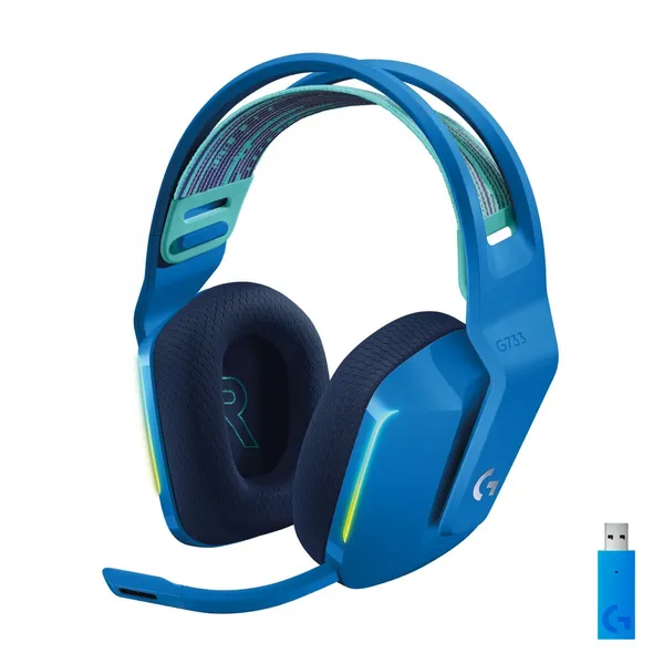 Logitech G G733 Auriculares Inalámbrico Diadema Juego Azul 981-000943