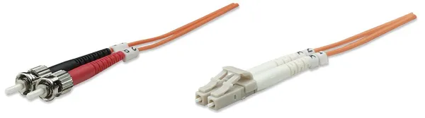 Intellinet 470445 cable de fibra optica 10 m LC ST OM2 Naranja 470445