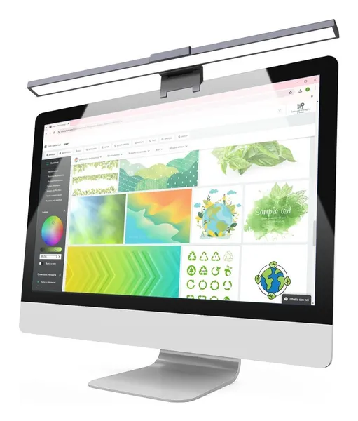 Techly I-LAMP-DSK11 Luz LED de Monitor Táctil Regulable I-LAMP-DSK11