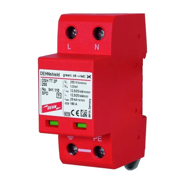DEHN DSH TT 2P 255 2 módulos Arrester combinado Tipo 1+2 255 V 941110