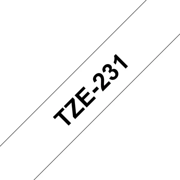 Brother TZe231 cinta para impresora de etiquetas Negro sobre TZE231