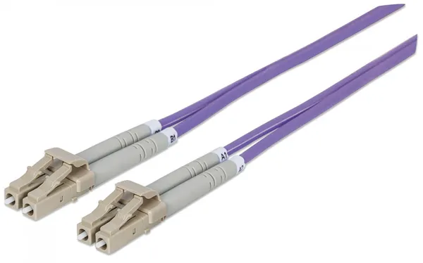 Intellinet 750899 cable de fibra optica 5 m LC OM4 Violeta 750899