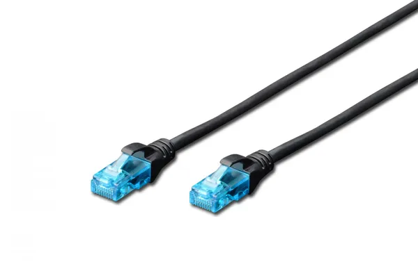 Digitus DK-1512-100/BL cable de red Negro 10 m Cat5e DK-1512-100/BL