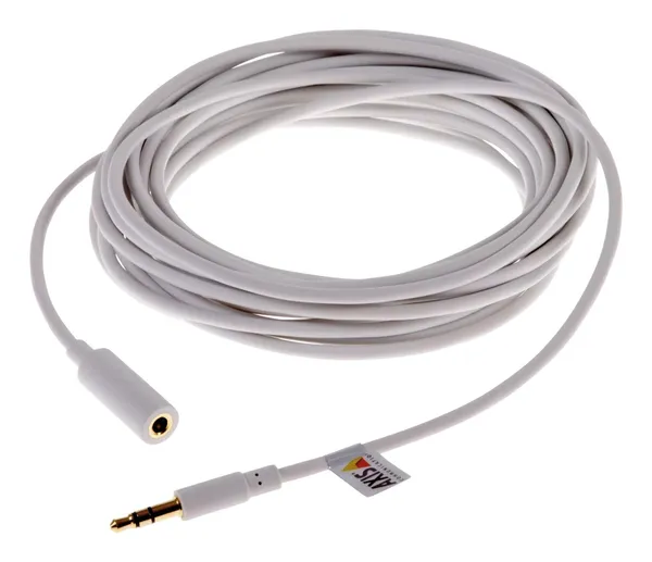 AXIS 01589-001 cable de audio 5 m 3.5mm Blanco 01589-001