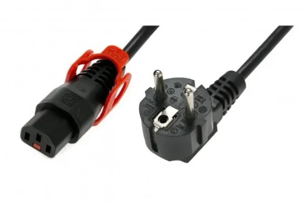 Cable de alimentación Schuko/IEC C13 recto M/F de 3m negro IEC-EL342S