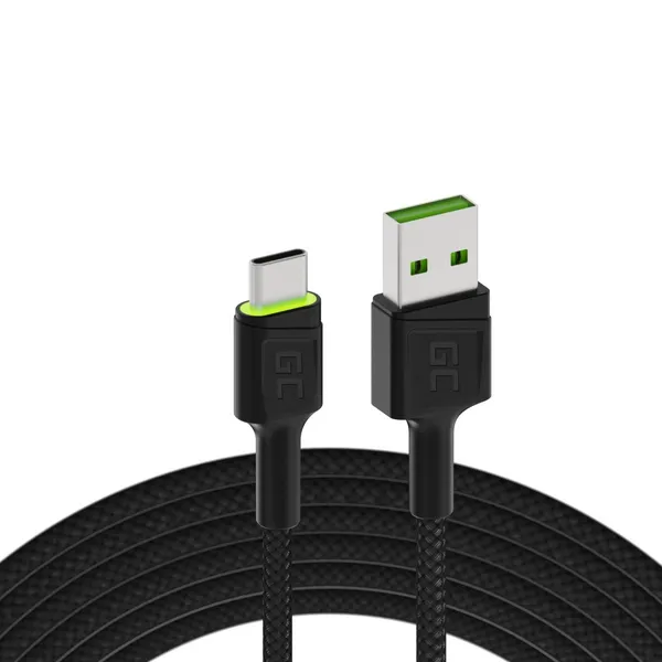Green Cell KABGC13 cable USB 2 m USB 2.0 USB A USB C Negro KABGC13