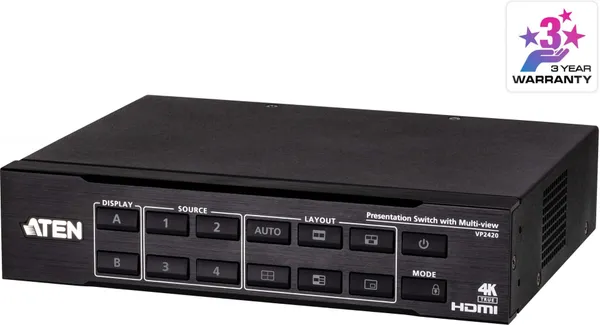 Aten VP2420-AT-G 4 x 2 True 4K Presentation Matrix VP2420-AT-G