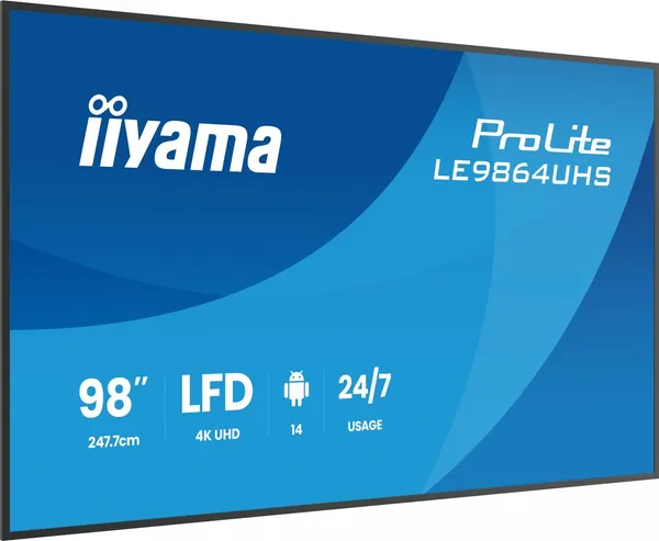 iiyama LE9864UHS-B1AG Pantalla de señalización 98" VA LE9864UHS-B1AG