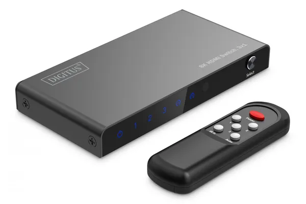 Conmutador HDMI 3x1, 8K/60Hz (4:4:4) con HDR, 48 Gbps, HDCP DS-55333