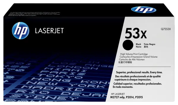 HP Cartucho de tóner original LaserJet 53X de alta capacidad Q7553X