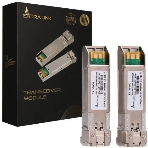Extralink SFP+ 10G 2-pack | Módulo SFP+ | 10Gbps, LC/UPC EX.35900