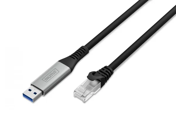 Cable adaptador USB-A a RJ45 Cat. 6A S/FTP, 1 Gbit/s AK-300600-150-S