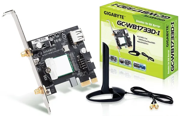 Gigabyte GC-WB1733D-I adaptador y tarjeta de red Interno GC-WB1733D-I