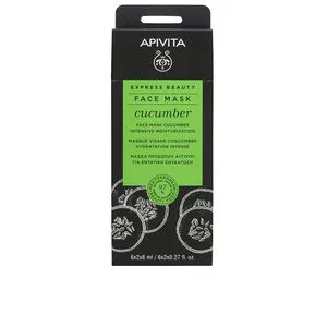 Express Beauty Mascarilla facial hidratante intensiva con pepino 2 x 8 ml