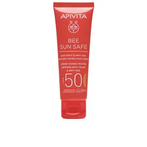 BEE SUN SAFE Crema Facial Antiedad y Antimanchas con Color SPF 50 50 ml