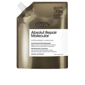 ABSOLUT REPAIR MOLECULAR champú profesional sin sulfatos para cabello dañado recarga 500 ml