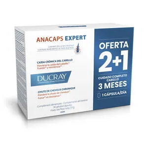 ANACAPS EXPERT complemento alimenticio caída crónica del cabello 90 u