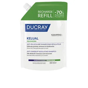 KELUAL SQUANORM champú para caspa grasa recarga 400 ml