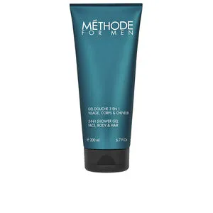 MÉTHODE FOR MEN gel douche 3 n 1 visage, corps & cheveux 200 ml