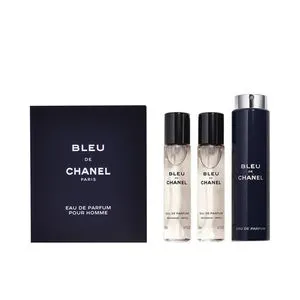 BLEU eau de parfum vaporizador de viaje recargable 3 x 20 ml