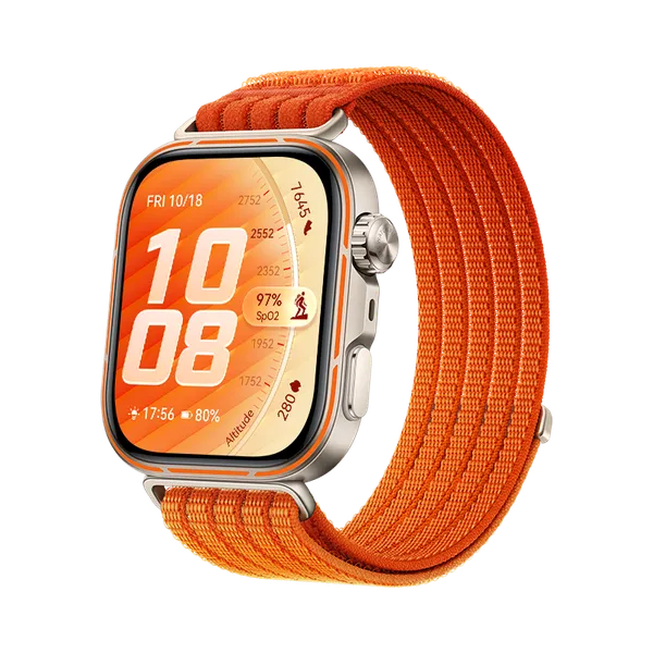 HUAWEI WATCH FIT 5 Pro Naranja Nylon/Pantalla FullView/Cristal de Zafiro/Mini-Workout