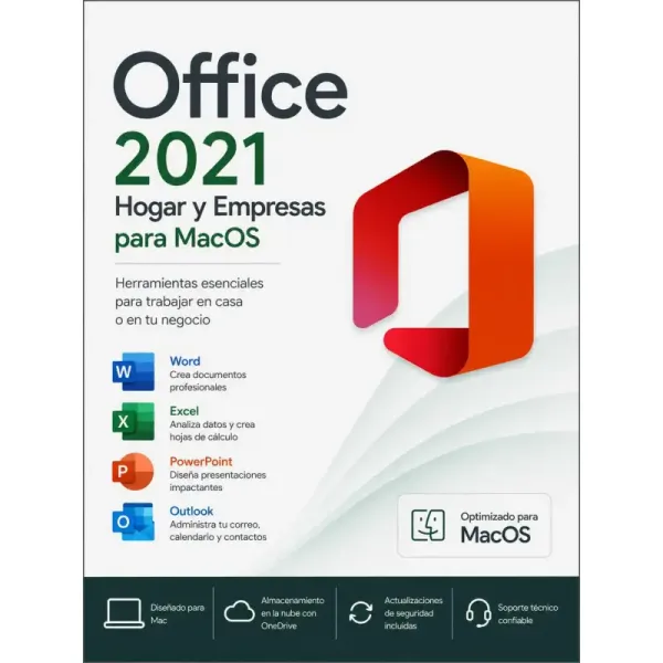 Licencia Office 2021 Hogar e Empresas para MacOS