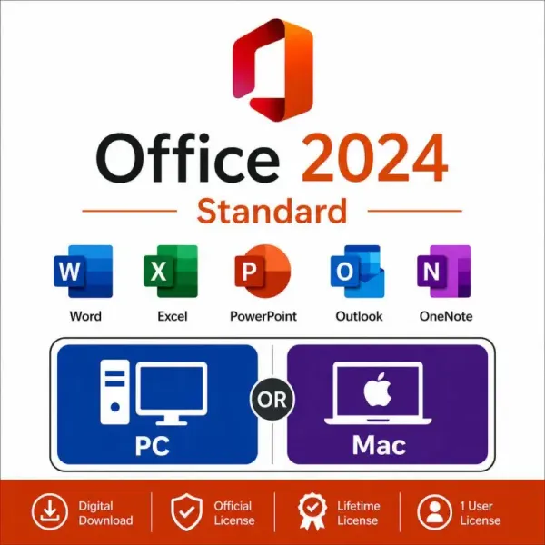 Office 2024 Standard - Windows e MacOS