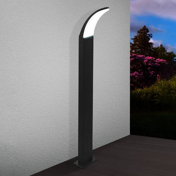 EGLO Bolardo luminoso LED Fiumicino curvado