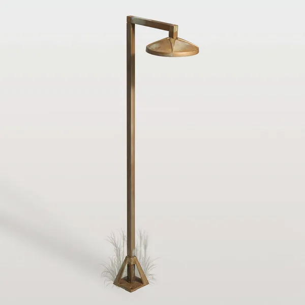 Moretti Luce Bolardo luminoso LED Aura Disk, 80 cm x 19,5 cm, latón antiguo