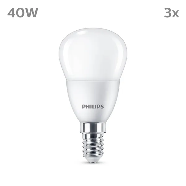 Philips LED E14 4,9W 470m 2.700K mate 3 ud