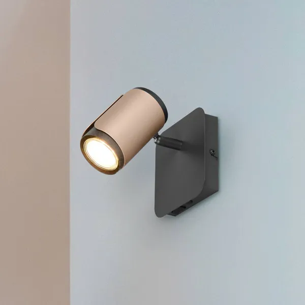 Trio Lighting Downlight Gillan, café, 1 luz, metal, GU10