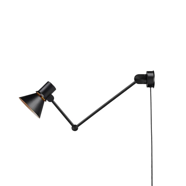 Anglepoise Type 80 W3 aplique, enchufe, negro