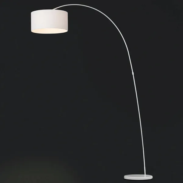 FARO BARCELONA Decorativa lámpara de arco PAPUA, blanco