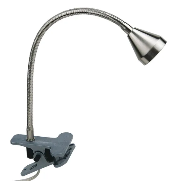 Busch Lámpara de pinza LED Mini, brazo flexible, níquel, 3.000K