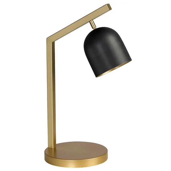 Marchetti Lámpara de mesa LED Dome marco curvado negro