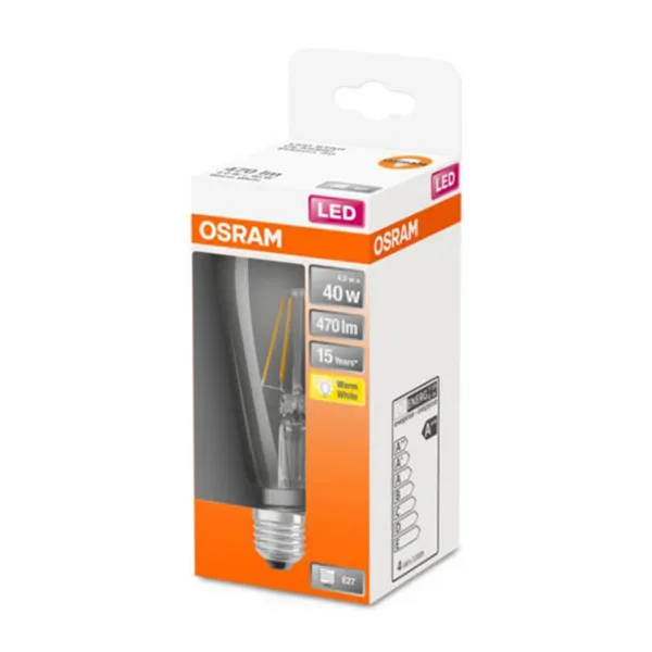 OSRAM Classic ST LED E27 A60 4W 2.700K claro