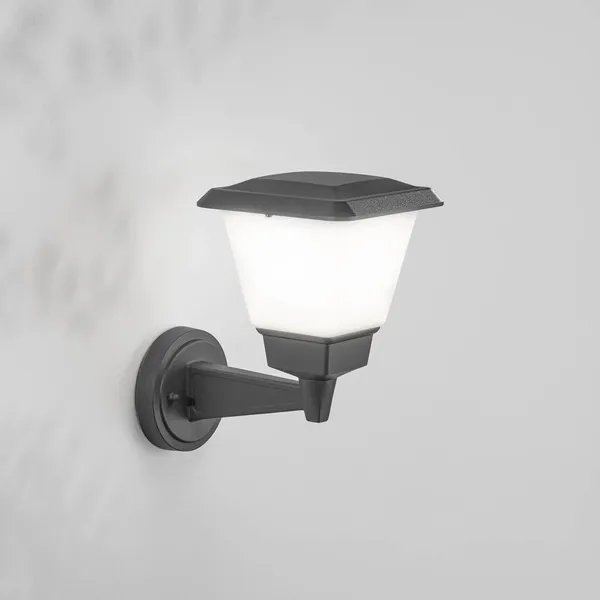 Fabas Luce Aplique de exterior Lena, gris oscuro, metal, E27, 27 cm, IP54