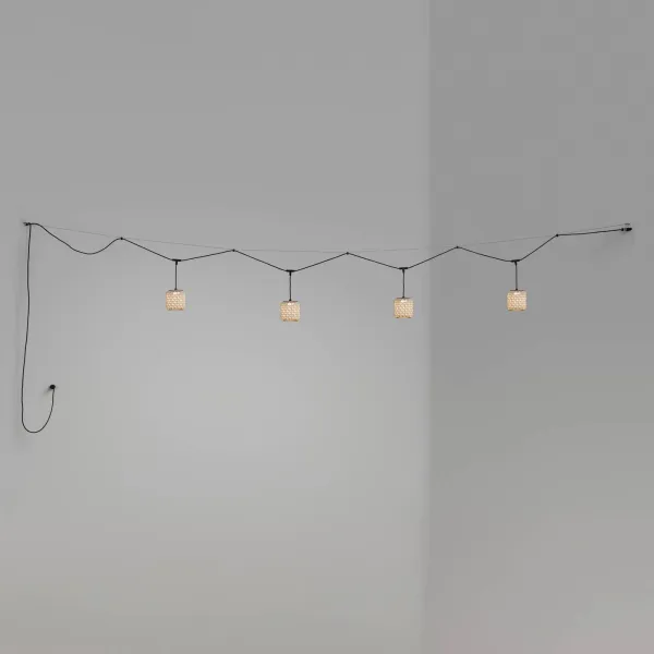 Bover Nans S/16/4L colgante exterior LED, beige
