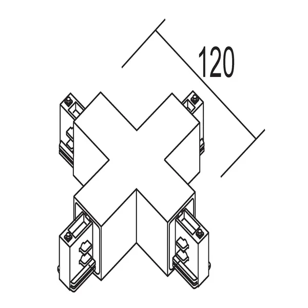 Ivela conector en X de sistema 3 fases LKM, blanco