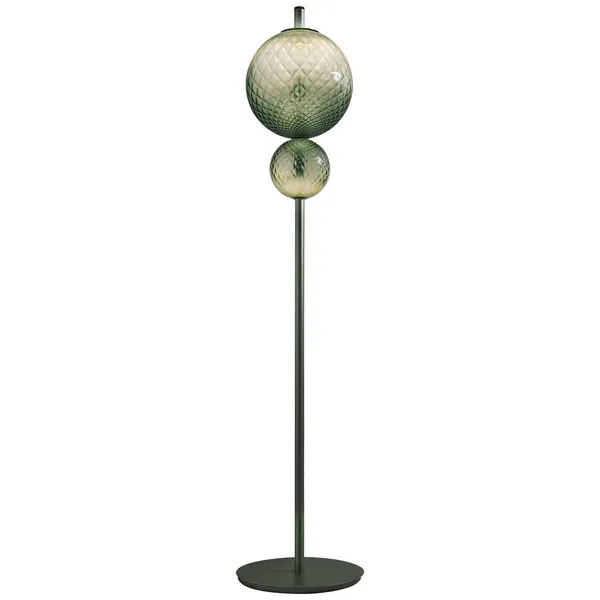 OLEV Lámpara de pie LED TERRA&LUNA, verde, metal/vidrio, 184 cm 927