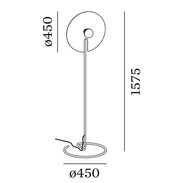 Wever & Ducré Lighting WEVER & DUCRÉ Lámpara de pie Mirro 2.0 negro/cromo