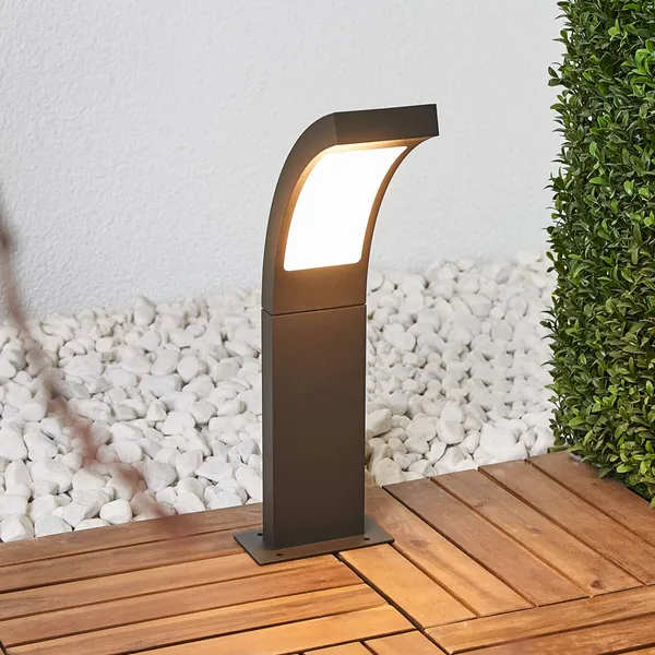 Lucande Baliza LED Juvia, 40 cm, antracita, IP54