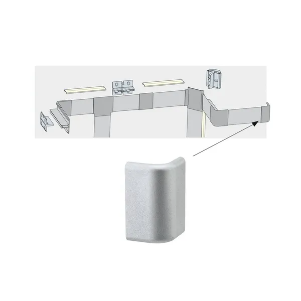 Paulmann Tapa terminal p. sistema de tiras LED Duo Profil