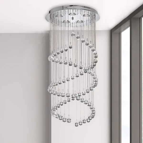 Searchlight Lámpara colgante Hallway cristal de vidrio, 80 cm