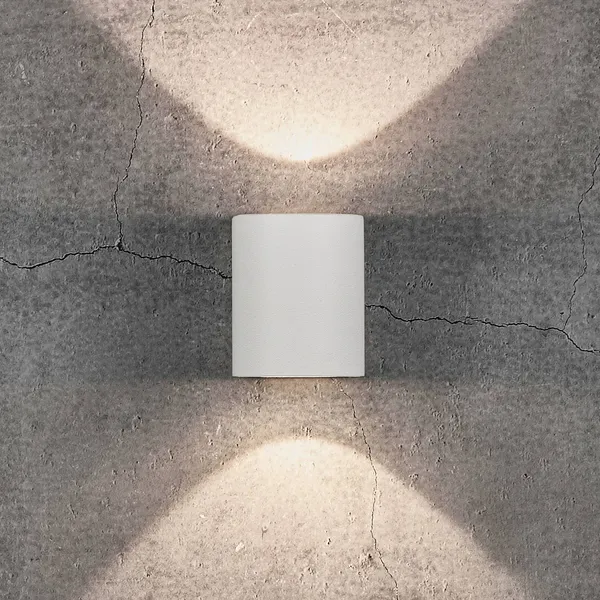 Nordlux Aplique LED para exterior Canto 2, blanco, 10 cm, luz hacia arriba/abajo, IP44