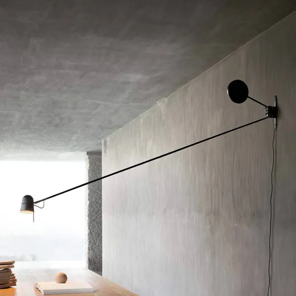 Aplique de pared LED Luceplan Counterbalance negro